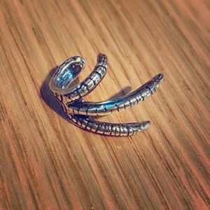 Sterling Silver Talon Claw Ear Cuff